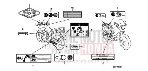 CAUTION LABEL (2) XL700VAB de 2011